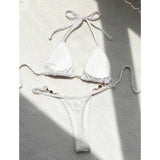 S - XL Sexy Mini Micro Thong Leopard Bikini Female Swimsuit  Women Swimwear Two-piece Bikini set Bather Bathing Suit Swim V5207P
