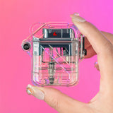 New Creative Transparent Body LED Colored Light Lighter Windproof Waterproof Cool Flashlight Jet Lighter Smoking Accessories