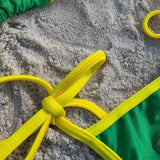 Sexy Green Halter Mini Micro Thong Bikini Female Swimsuit Women Swimwear Two-pieces Bikini Set Bather Bathing Suit Swim 2024