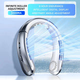 New Summer Portable Mini Hanging Neck Fan Bladeless Neckband Fan Digital Display Power Air Cooler USB Rechargeable Electric Fans