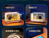 DIY Transparent Bluetooth Speaker RGB Colorful Lighting Computer Subwoofer Desktop Audio with High Volume Display BT AUX Play