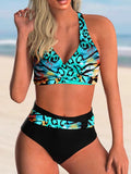 Print High Waist Bikini Sexy Swimsuit Women 2023 Push Up Bathing Suit Bikini Set  Swimwear Women Beach Swimming Suit