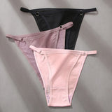 FINETOO 3Pcs/set Women's Cotton Panties Low Waist Bikini Briefs M-2XL Ladies Underwear Female Soft Solid Underpants Lingerie New