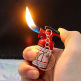 Metal Mini Pendant Lighter Outdoor Cigar Butane Unique Keychain Inflatable Lighter Personalized Smoking Gift