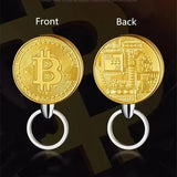 Creative and Fun Bitcoin Butane Gas Lighter Open Flame Lighter Virtual Coin Pendant Mini Portable Lighter Smoking Men's Gift