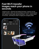 Lenovo AI Smart Glasses ChatGPT 8K Camera 2400W Anti-shake Cycling Video&Photo Sport Sunglasses DualMic 32GB Windproof Goggles