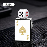 Rotating Dice Mahjong Stereoscopic Design Windproof Red Flame Butane Gas Lighter Pull down Ignition Outdoor Fun Lighters