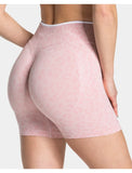 Women's High Waisted Leopard Print Yoga Shorts — Seamless Tummy Control Workout Biker Shorts for Gym, Fitness, and Running