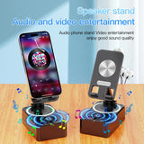 3-in-1 Bluetooth Speaker Phone Power Bank Foldable Wireless Speaker Phone Stand with Anti-Slip Pads For Video Meeting Live
