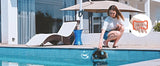 INSE Y10 Cordless Robotic Pool Cleaner,90 Mins Runtime,Self-Parking, for Above/Inground Pools Up to 65ft/1100 Sq.Ft (Black))