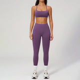 2PCS Yoga Suit Women Tracksuit Sports Bra High Waist Leggings Outfit Gym Set Fitness Athletic Wear Workout Clothes Sportswear