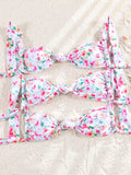 ZRTAK Two Piece Suit Bikinis 2026 Women Swimsuit Push Up Bathing Suit Sexy Bikinis Sets Swimwear Print Beachwear Solid Biquinis