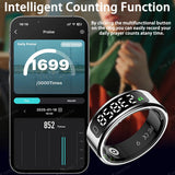 New R11 Smart Ring Men Women LED Display Screen Heart Rate Blood Oxygen Monitoring Waterproof Multi Sports Modes Smartrings