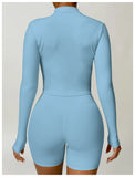 New Running Elasticity Yoga Jacket Zipper Slimming Top Coat Women's Sports Jacket Gym Workout Sports Long Sleeves Women Tights