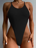 Sexy Extreme Mini Micro String Women Swimwear One Piece Swimsuit Female Cross Backless Monokini High Cut Bathing Suit Swim Lady
