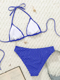 Fashion Sexy Leopard Print Bikini Set for Women, Tie Side String Two Piece Swimsuit, Push Up Beach Bathing Suit, Summer