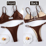 Miyouj Push Up Bikinis New Two Piece Suit 2026 Bathsuit Sexy Bikini Sets Hollow Out Swimsuit String Bathwear Low Waist Swimwear