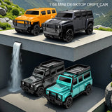 1/64 Scale Drift RC Car 2.4G Desktop Mini Racing Model with ESP 4WD Remote Control Vehicle Toy For Adults Kids Ideal Gift
