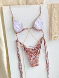 ZRTAK Two Piece Suit Bikinis 2026 Women Swimsuit Push Up Bathing Suit Sexy Bikinis Sets Swimwear Print Beachwear Solid Biquinis