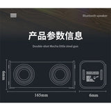 V8 Transparent Mecha Speakers Bluetooth 5.0 Wireless Double Bass Diaphragm Subwoofer Music TWS RGB Light Mini Party Loudspeaker
