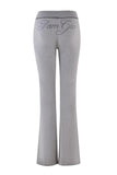 Gia 26SS Slim Fit Letter Printed Open Thread Design Hooded Zipper Short Jacket Pants Set