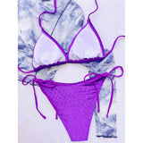 New Halter Velvet High Leg Cut Bikini Women Swimwear Female Swimsuit Two-Pieces Bikini Set Padded Bather Bathing Suit Swim V4502