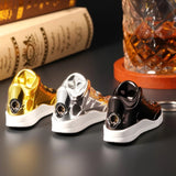 Innovative Personalized Basketball Shoe Keychain Lighter, Stylish Inflatable Windproof Jet Lighter Bag Hanging Ornament for Men