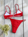 Miyouj Push Up Swimwear High Cut Bikinis Sexy Two Piece Suits Solid Bikini Set New Swimsuits String Bathsuit 2026 Swimsuit