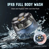 Solimpia 6-Blade Electric Shaver for Man Portable Magnetic Charging Bald Head Trimmer Multi-Functional Shaving Machine