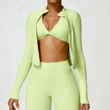 New Running Elasticity Yoga Jacket Zipper Slimming Top Coat Women's Sports Jacket Gym Workout Sports Long Sleeves Women Tights