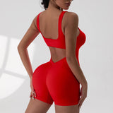 Sexy With V-shaped Exposed Waist Women's Summer Jumpsuits Fitness Daily Wear Casual Yoga Workout Jumpsuits