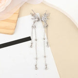 【1Pair Butterfly Rhinestone Decor For Clip On Earbuds Open Ear Accessories Removeable DIY Earphone Decoration】