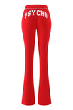 Gia Slim-Fit Letter Print Topstitching Design Hooded Zip-Up Jacket and Pants Set