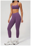 2PCS Yoga Suit Women Tracksuit Sports Bra High Waist Leggings Outfit Gym Set Fitness Athletic Wear Workout Clothes Sportswear