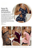 Sexy Lace Trim  Nightgown Set Large Size Home Wear Strap Sleepwear Two Piece Set Hot Sale