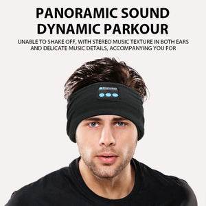 Yoga Hairbands Wireless Bluetooth Headphones Soft Elastic Sports Headbands Sleeping Music Eye Mask Outdoor Sweatband Earphones