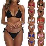new Women Bandeau Bandage Two Piece Bikini Swimsuit Sexy Bikini Set Push Up Brazilian Swimwear Beachwear Swimsuit 2024