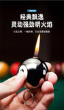 Trendy Billiards Gyro Butane Lighter, Press‑Ignition Keychain Pendant for Outdoor Smoking Use  lighters smoking