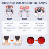 TENS Pulse Neck Massage Household Cervical Spine Massager Wireless Smart Sholder Cervical Massager Heating Muscle Punch Beating