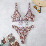 Sexy Snake Print Micro Bikini 2024 Women Swimsuit Female Swimwear Thong  Bikini Set Brazilian Halter Bathing Suit