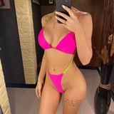 Bather Bathing Suit Swim Sexy Backless Cross Back Extreme String Mini Micro Thong Women Swimwear One Piece Swimsuit Female V4182