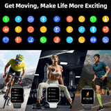 New Ultra Thin Smart Watch men 1.96" AMOLED HD Pixel Display Always Show Time BT Call Reminder Smartwatch Ladies For Android iOS