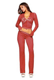 gia slim fit letter printed open thread design hooded zipper short jacket pants set