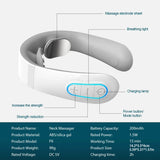 TENS Pulse Neck Massage Household Cervical Spine Massager Wireless Smart Sholder Cervical Massager Heating Muscle Punch Beating