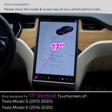 INNOSURE Tempered Glass Screen Protector Tesla Model S (2013-2020), Model X (2016-2020) Vertical Infotainment 17" Touchscreen