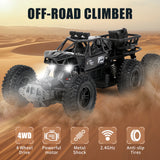Six-Wheel Alloy RC Car Rock-Climbing 45° Inclination Four-Wheel Drive High-Resilience Shock All-Terrain Climbing Vehicle