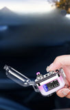 Waterproof Lighter Double Arc Mini Electronic Windproof Lighter Electric Transparent USB Rechargeable Lighters Outdoor Camping