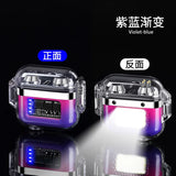 Waterproof Lighter Double Arc Mini Electronic Windproof Lighter Electric Transparent USB Rechargeable Lighters Outdoor Camping