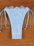ZRTAK Sexy Lace Bordered Bikini Micro Thongs Bathing Suit Swimsuit Women Biquini Bandage Beachwear Swimwear 2 Piece Bikini Sets