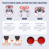 TENS Pulse Neck Massage Household Cervical Spine Massager Wireless Smart Sholder Cervical Massager Heating Muscle Punch Beating
